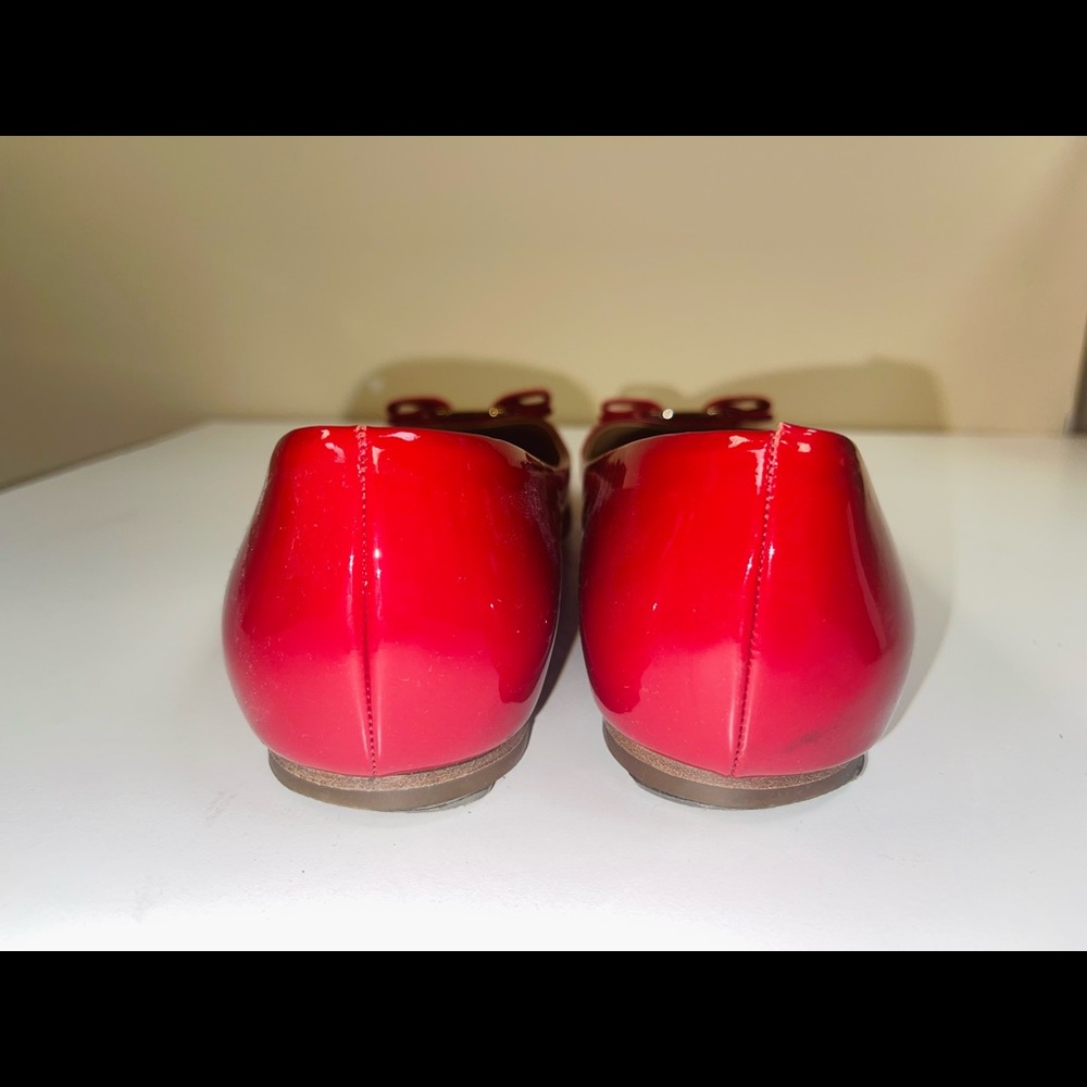 Red Salvatore Ferragamo Women Varina Ballet Flat Size 11 - Picture 3 of 6